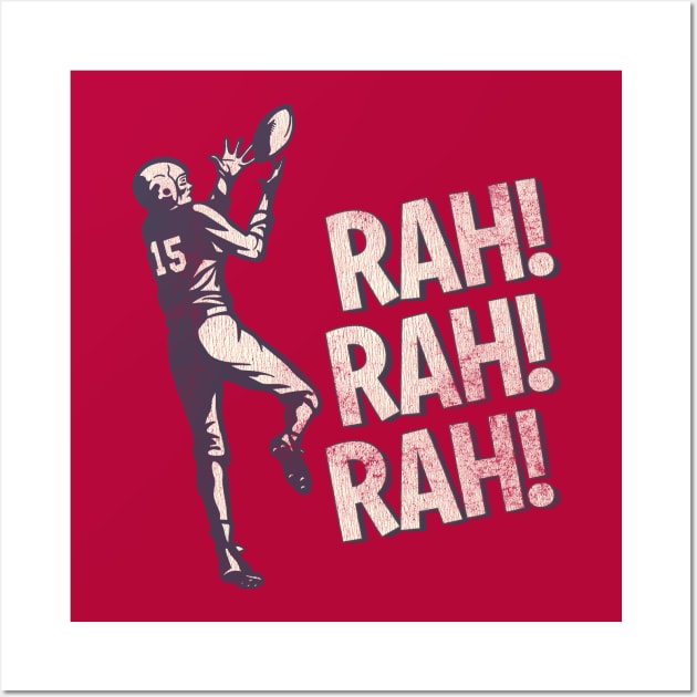 Vintage Football, Rah! Rah! Rah! Worn Wall Art by Wright Art